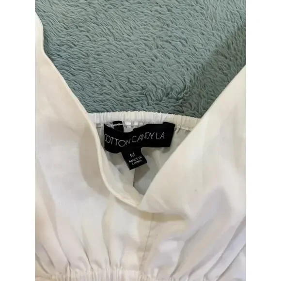 Cotton Candy LA White Crop Shirt Size US M - Picture 2 of 4